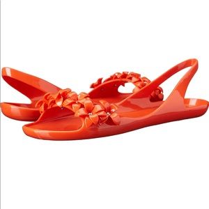 Flower Swirley Synthetic Jelly Sandal